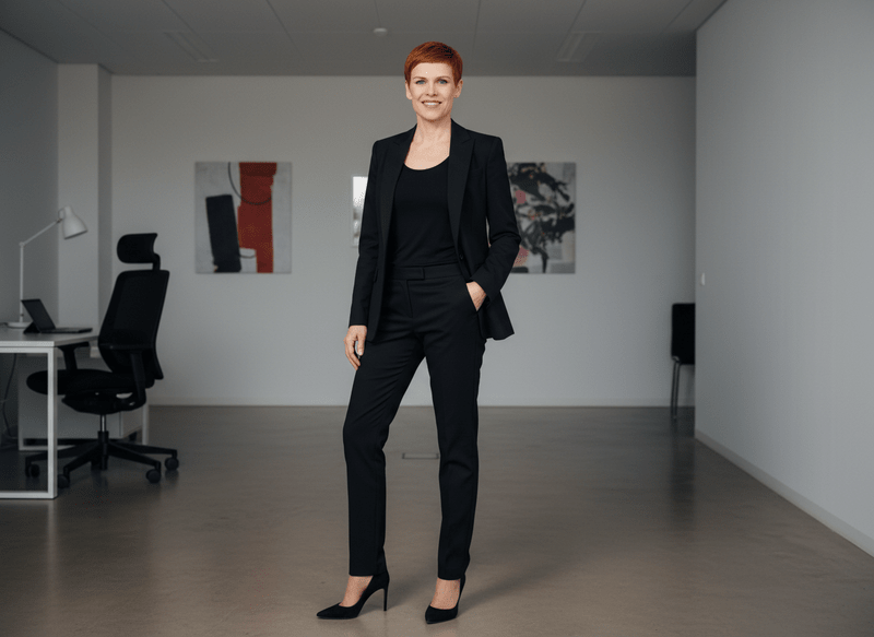 Premium Anzug Schwarz